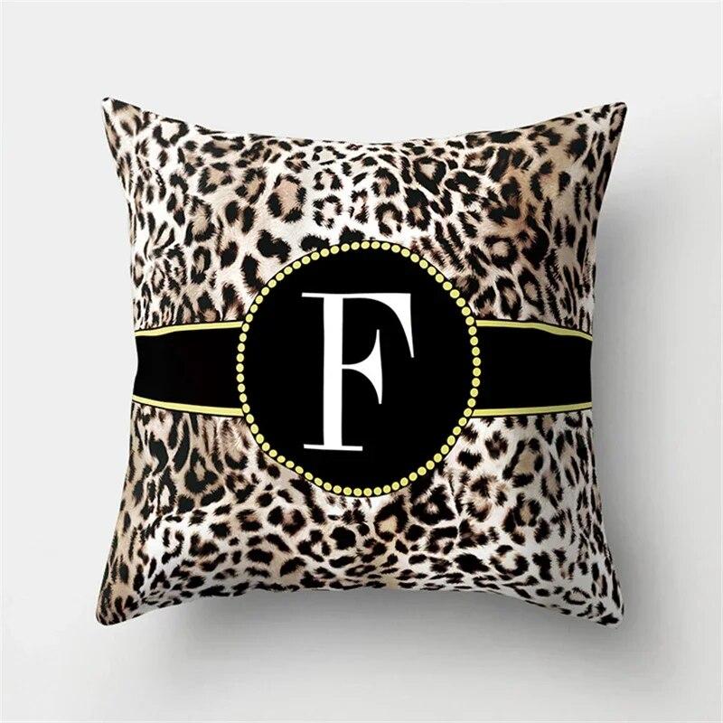 45x45cm Kissenbezug mit Leopardenmuster und 26 Buchstaben, bequemer Kissenbezug für Sofa, Stuhl, Bett, sexy Party, Hoteldekor, Wohnkultur, Kissenbezug