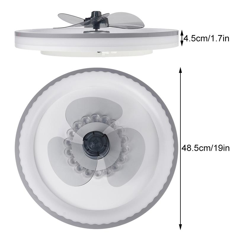 Dimmbarer 72-W-LED-Deckenventilator mit Fernbedienung, Ventilator mit Beleuchtung, einstellbare Windgeschwindigkeit, LED-Luftkühlerlampe
