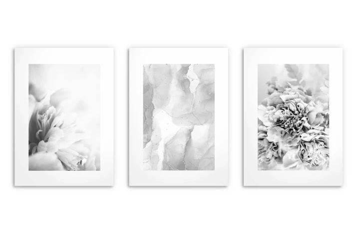 Wall Art Posters In Black Frame Black and White Triptych for the Bedroom