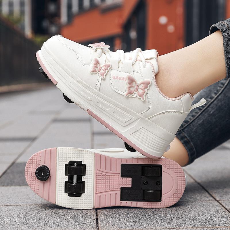 Children`S Four-Walk Shoes Invisible Retractable Roller