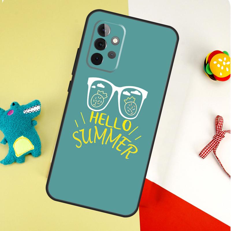 Hello Summer Flowers For Samsung Galaxy A55 A35 A15 A54 A34 A14 A53 A33 A13 A05 A06 A16 A22 A32 A52 Phone Case