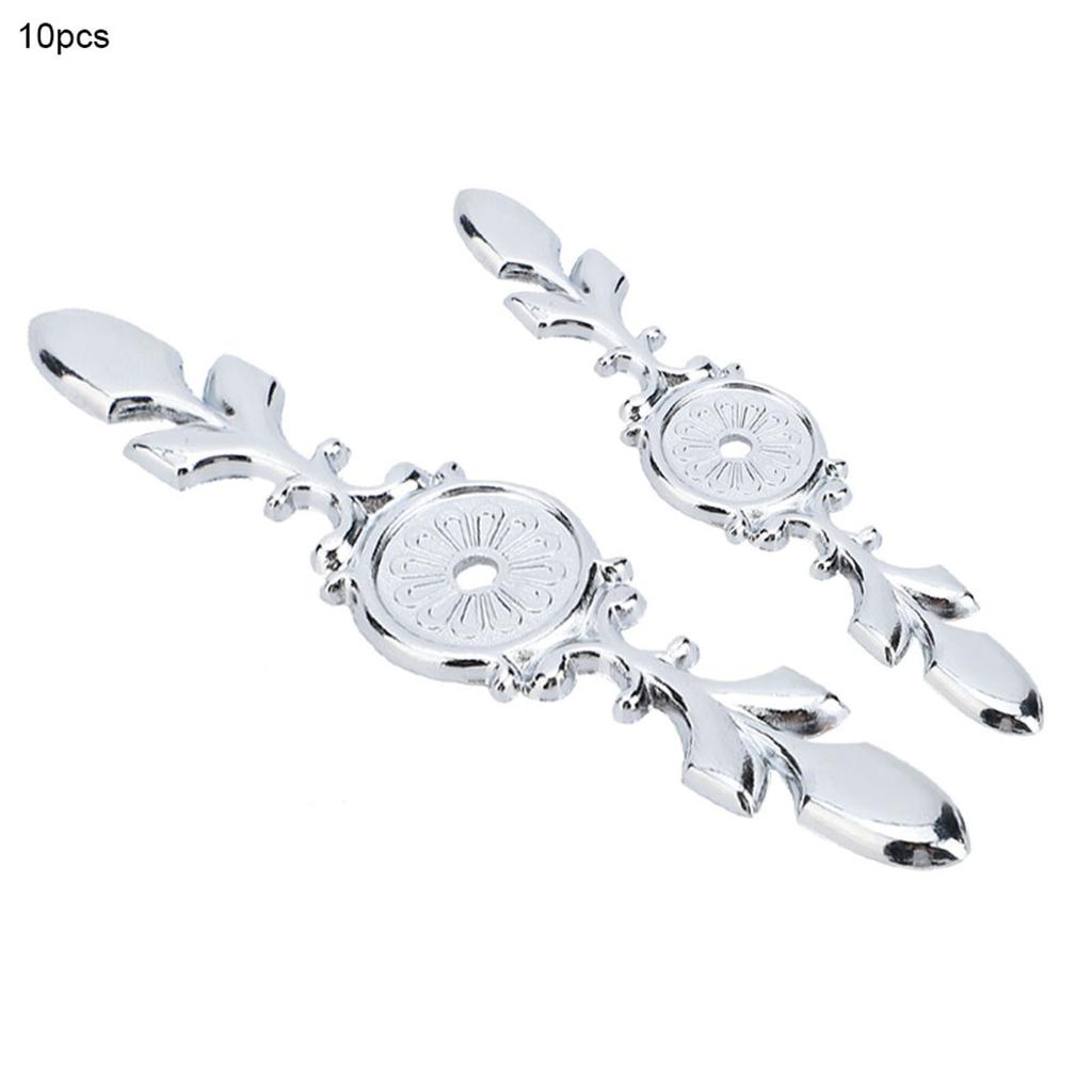 10 Stück Zinklegierung Schrankgriff Rückplatte Retro Stil Einloch Türgriff Rückplatten(#3)