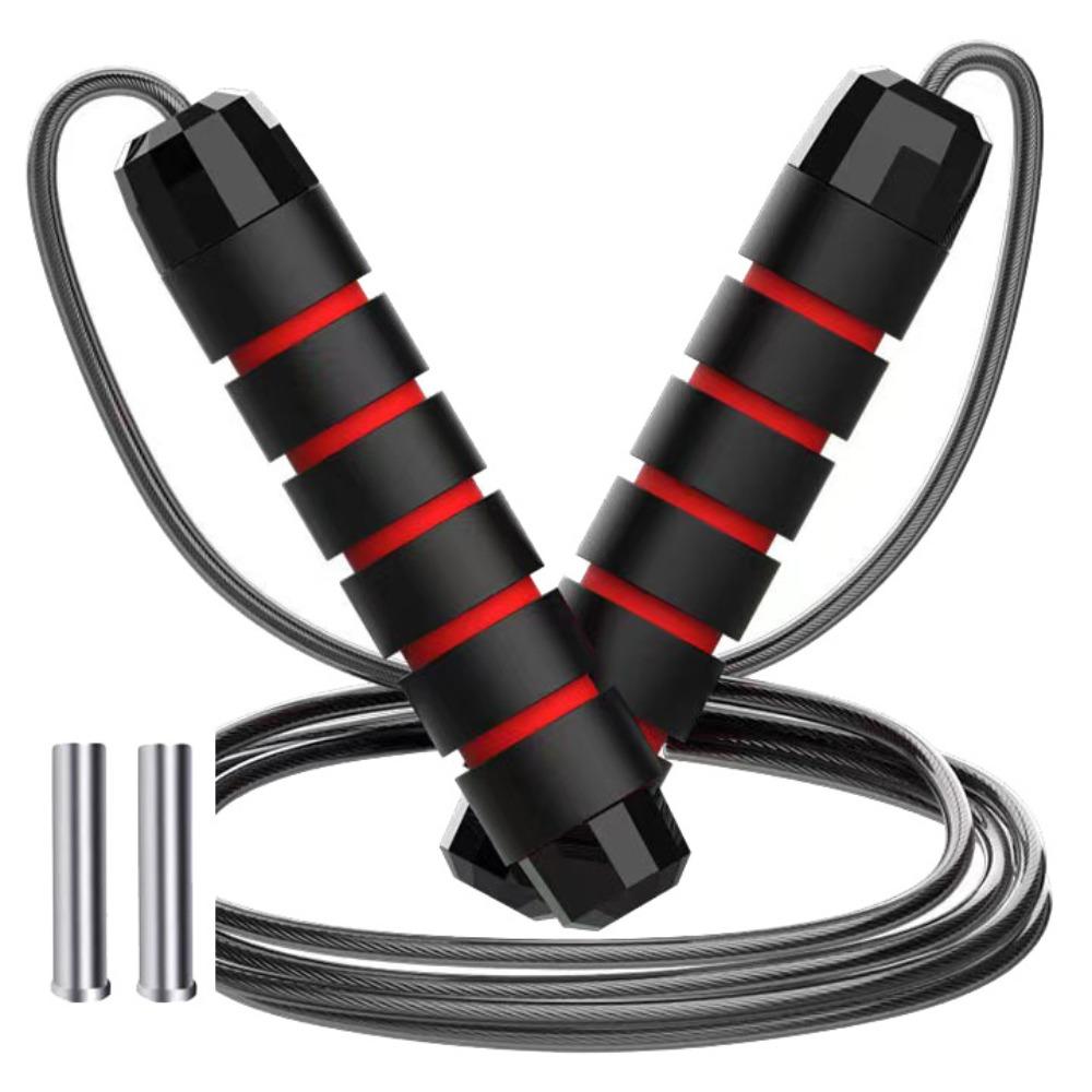 Adjustable Length Jump Rope Speed Racing Bearing System Steel Wire Rope Comfortable Foam Handles Adjustable Jump Rope
