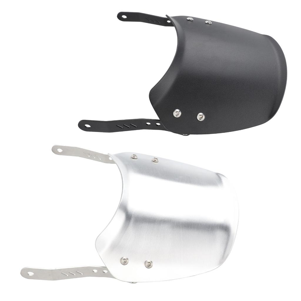 Motorcycle Windshield Aluminum Universal Front Wind Deflector with Mount for 6.5in To 9.45in Round H