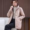 White Duck Down Down Jacket Women's Mid-length Winter New Large Size Stand-up Collar Jacket Women