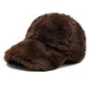 Cold Protection Faux Mink Fur Baseball Cap 55-60CM Thermal Duckbill Hat  Sport