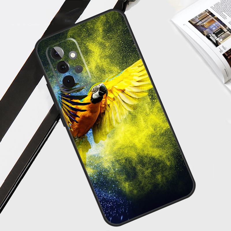 Animal Parrot Birds Case For Samsung Galaxy A55 A35 A15 A56 A36 A26 A16 A06 A54 A34 A14 A12 A22 A32 A52 A13 A53