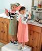 Ocean Ground Apron COOKDAY 1918003 & Set, Kids/Junior, Orange, Large,