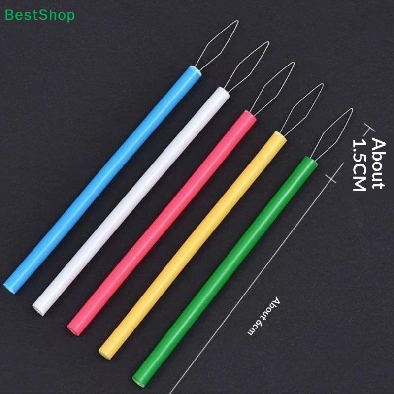 Colorful Extended Needle Threader, Long Handle Sewing Tool for Easy Needle Threading