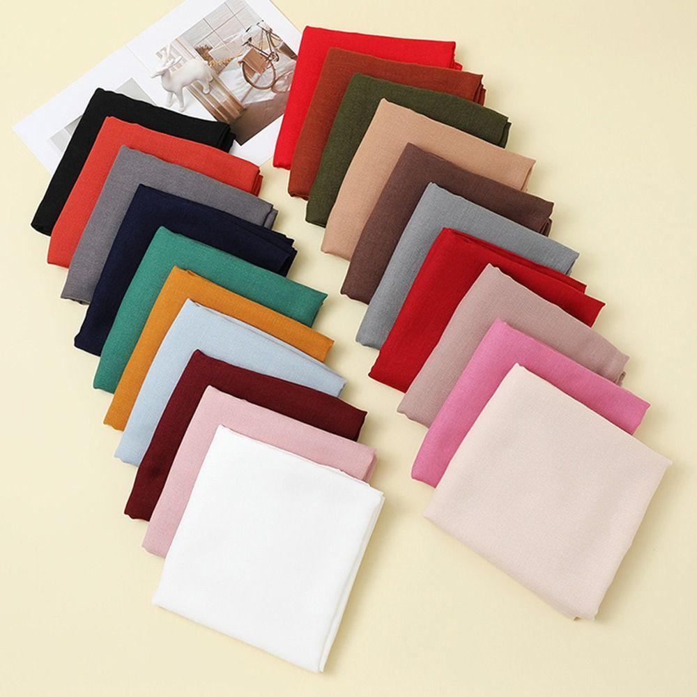 Solid Color Hijab Scarf 90*90cm Scarves Shawl New Square Scarf