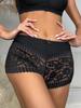 Lace Briefs, Women's Bow Mid-rise Panties, Sexy See-through Lingerie, Cut-outs Seductive Comfortable Women's Lingerie