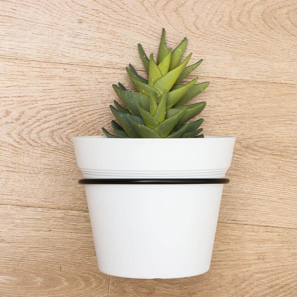 Wall Mounting Flower Pot Holder Ring Planter Stand for Potted Planters Support Rack for Outdoors Decor Railing Office Garden Pot