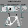 BXT Neuer Carbon Bahnrahmen Fixed Gear Bahnrad Carbonfaserrahmen TRC-195 Singlespeed Bahn-Rahmenset 700Cx28C
