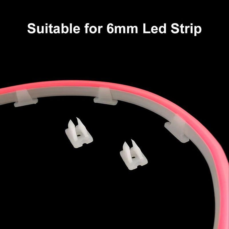100 Pezzi 220V Striscia LED COB Flessibile Clip Fisse Supporto Lampada in Plastica Adattatore 8-20mm 5050/5730/2835 Fibbia di Montaggio Luci