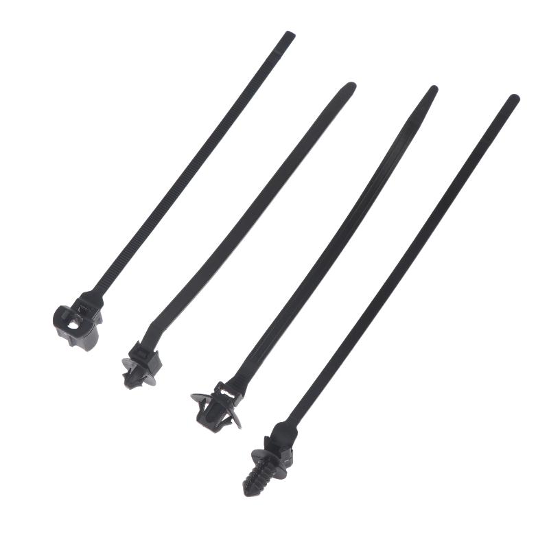 20Pcs Nylon Plastic Push Mount Cable Zip Ties Self Locking Wire Harness Fastener Clips For Car Automotive Wiring Management