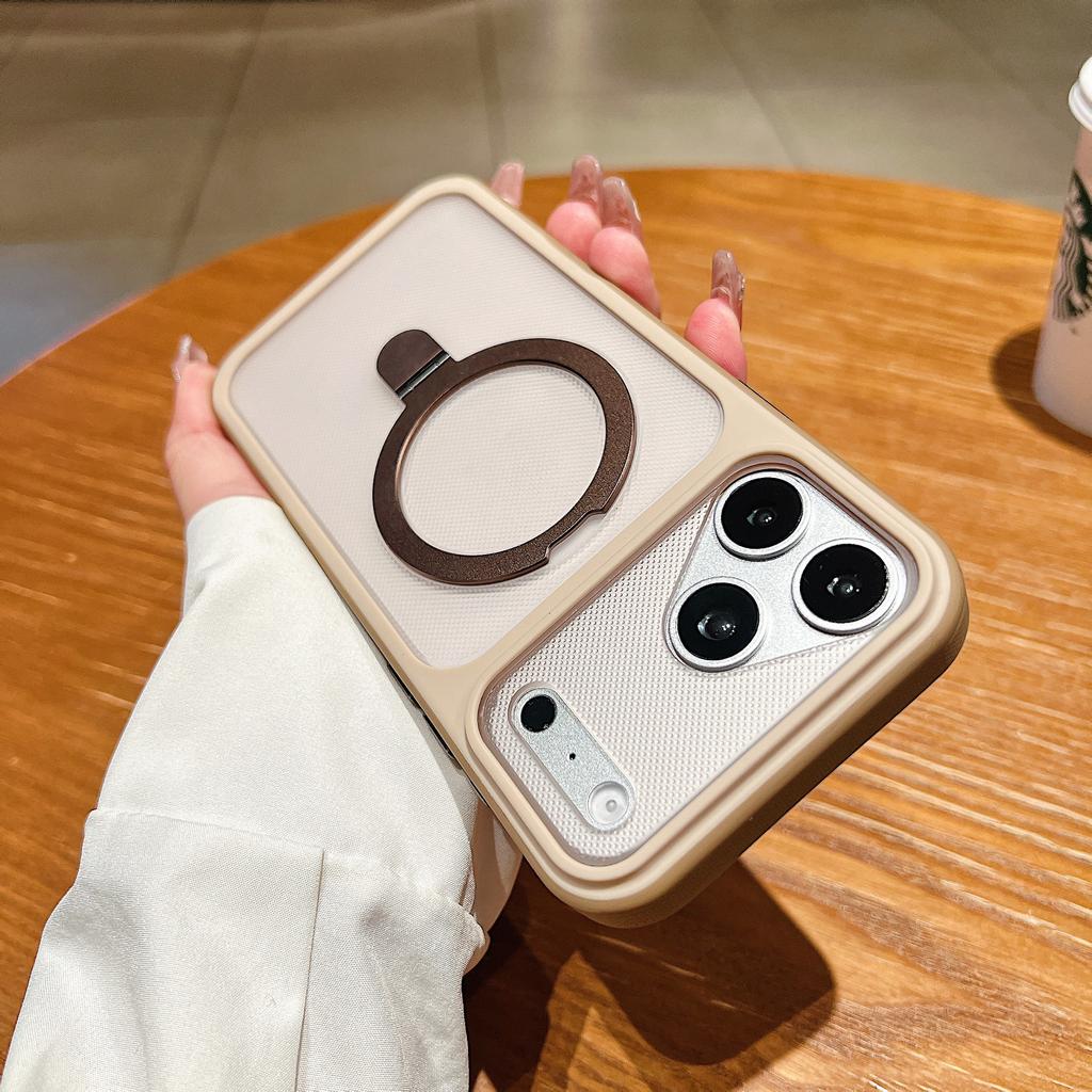 Applicable To iPhone17ProMax Phantom Magnetic Bracket Mobile Phone Case Apple 16Pro Anti-drop 15 Protective Case