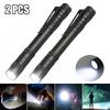 1-5PCS Mini LED Light Penlight Flashlight White/Purple Torch Pen Light with Clip Torch Lamp Batteries Not Included