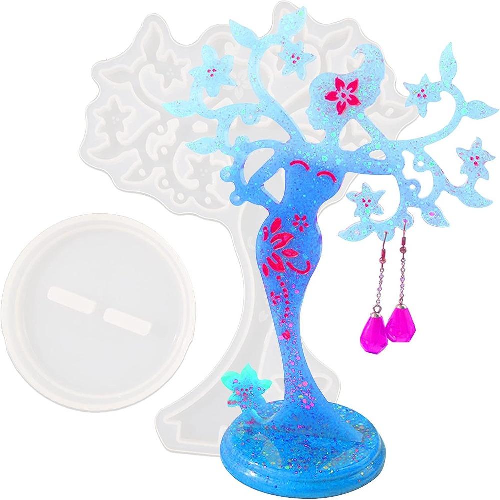 

Neacklace Jewelry Display Stand Mold Earring Ring Beauty Jewelry Holder Mold Silicone Mold Home
