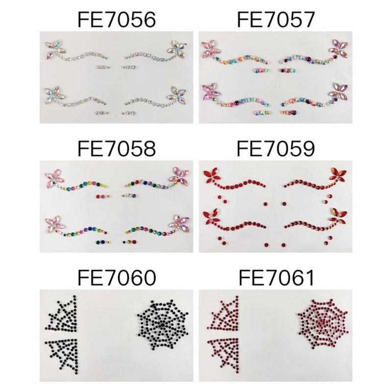 3D Sticker Eyes Face Decoration Stickers Ball Party Makeup Tool Diamond Masquerade Temporary Tattoo Diy Stickers