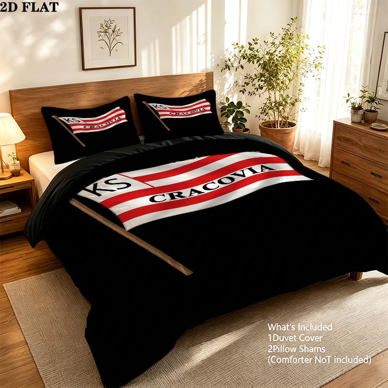 Ks Cracovia Pattern Bedding Uilt Set Uilt Cover Pillowcase Home Decoration Birthday Gift (1 * Duvet Cover + 2 * Pillowcase Without Core)