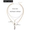 Fashion Irregular Water Drop Gem Necklace, Simple and Versatile Light Luxury Multi-layer Stacked Sweater Chain Necklace