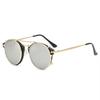 Vintage Round Sunglasses for Men and Women – Classic Gothic Style Steampunk Sun Glasses with UV400 Protection
