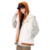 Teen Graphene Down Cotton Jacket Vest Male Autumn and Winter Middle School Student Fake Two Loose Couple Hooded Jacket