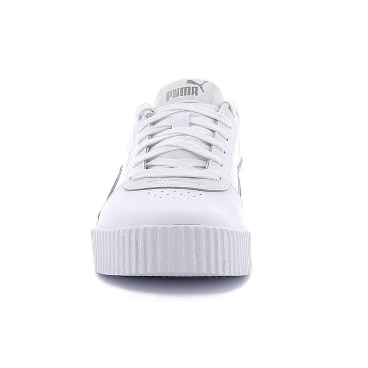 (WMNS) PUMA Carina Leather 'White Grey' Women's 370325-18