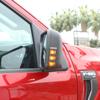 Car Reverse Mirror Turn Signal Light Lamp Decoration Guard For Ford F150 2021 Up Accessories Smocked Black