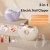Cortador de Unhas Elétrico 3 em 1 2 Velocidades Ajustáveis Crianças Adultos Idosos Aparador Automático de Unhas Lixa de Polimento para Unhas das Mãos Cortador Polidor