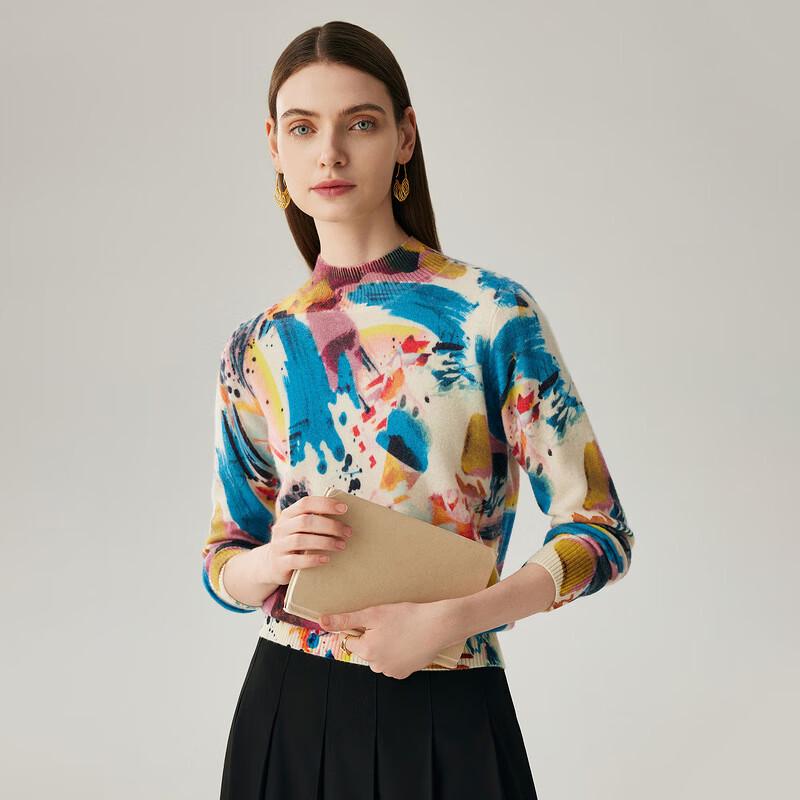 Zhaojun 2025 Autumn/Winter Women's 100% Cashmere Mock Neck Sweater