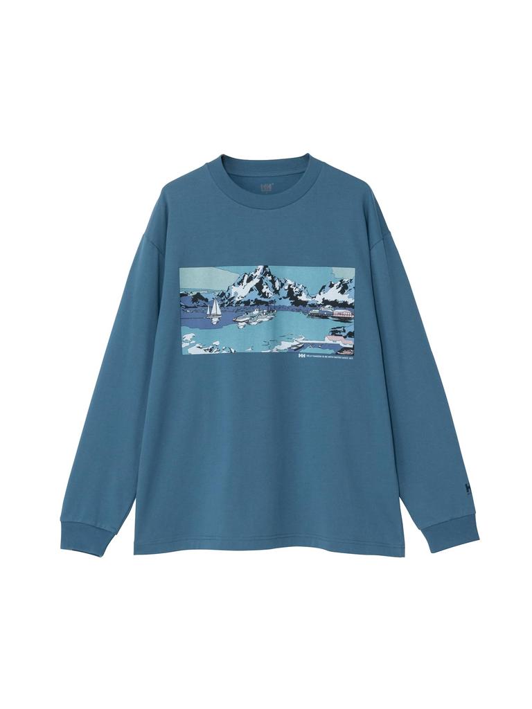 Helly Hansen Landscape Tee in Cloudy Blue, Size Small