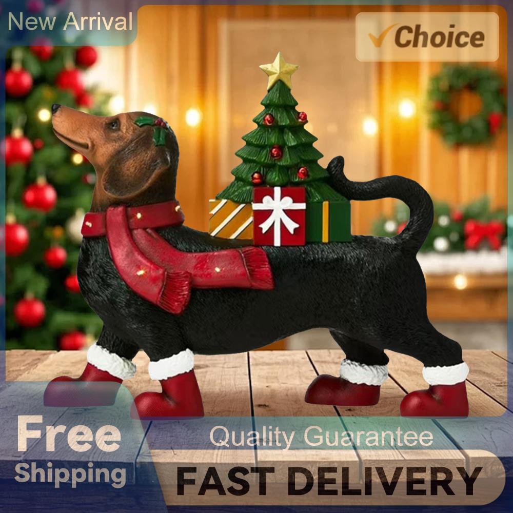 

Christmas Dog Figurine with Lights Dachshund Christmas Decorations Dachshund Christmas Ornament Table Centerpiece Decorations China Mainland