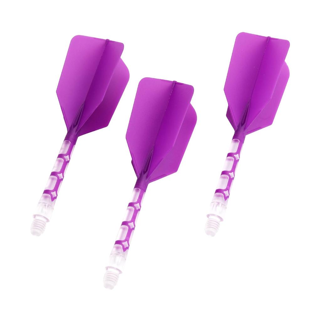 Cuesoul ROSTAK57 T19 Series Color Dual Material Mix Shaft Integrated Flight Slim Shape Series Set of 3 Two-tone (Purple)