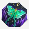 1pc Celestial Moth Print Automatic Open/close Folding Umbrella, Compact Portable Travel Umbrella, Perfect Birthday/Christmas, Cute Umbrella,