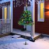 2PC Solar Christmas Tree Lights Outdoor Waterproof Christmas Holiday Atmosphere Decoration Courtyard Garden Ground  Lights
