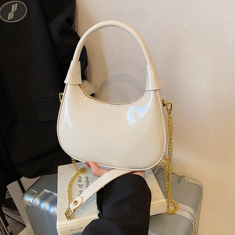 

Высококлассная блестящая маленькая сумка женская новая осенне-зимняя универсальная сумка-мессенджер на цепочке, портативная сумка-пельмень