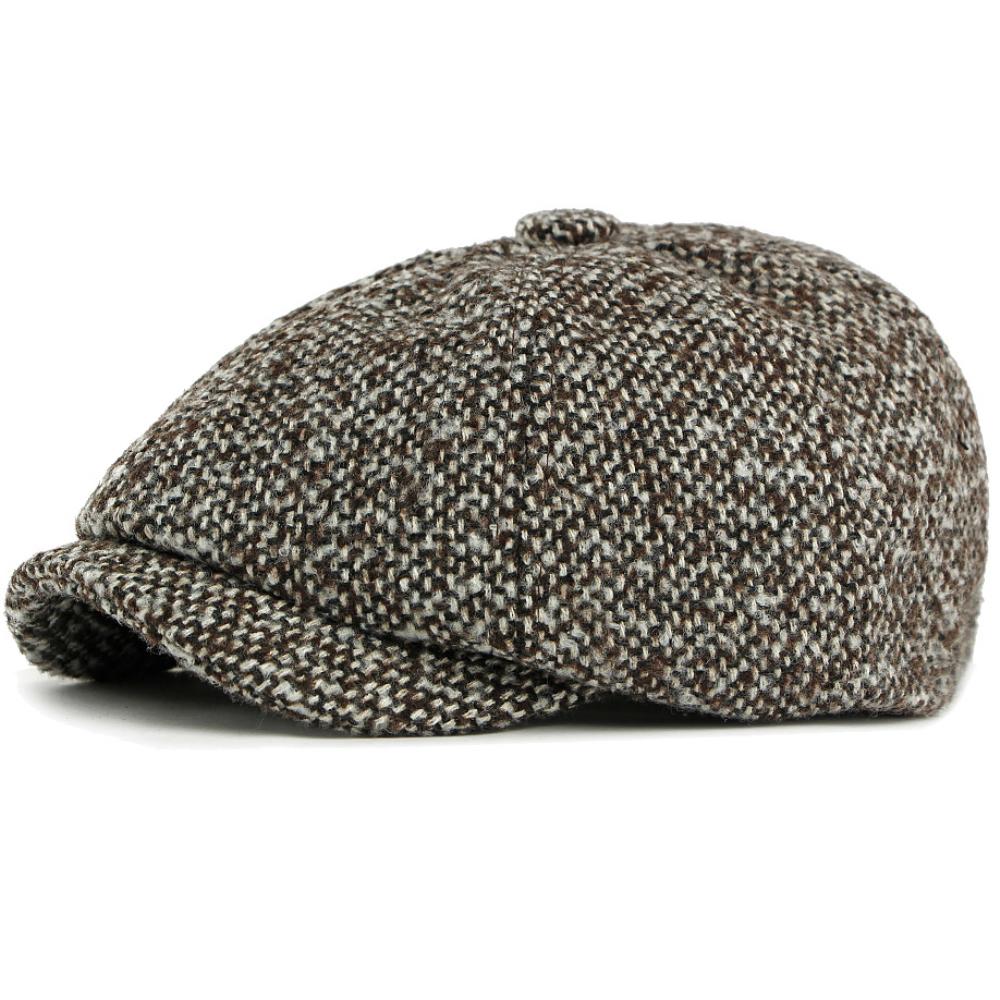 

HT5037 Berets Spring Autumn Winter Cap Men Women Artist Painter Beret Hat Male Female Knitted Octagonal Hat Adjustable Beret Cap 55-60cm Adjustable
