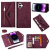 N.BEKUS For iPhone 17 Cases Skin-Touch Leather Wallet Phone Cover with Straps
