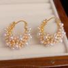 Fashionable and Luxurious Temperament, Imitation Pearl Irregular Hanging Earrings, Suitable for Women's Daily Party
