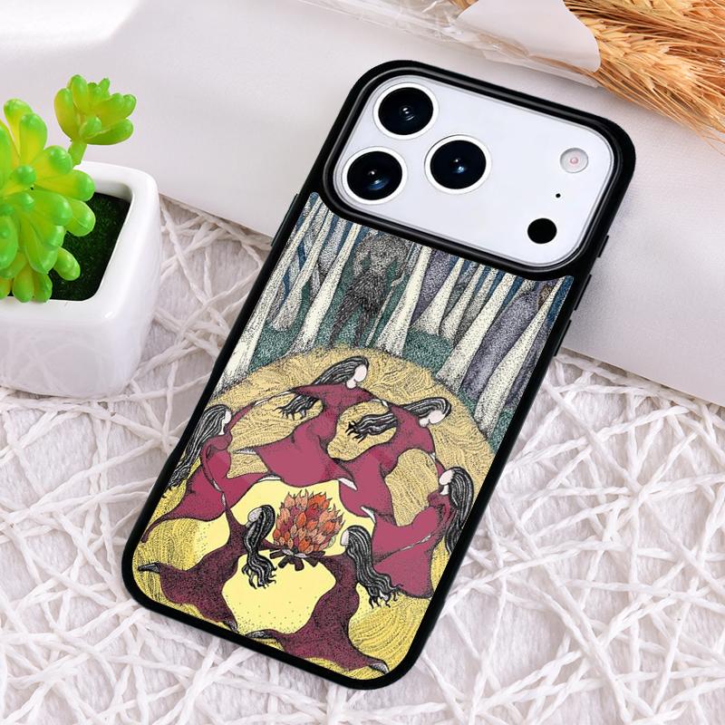 Witches Circle Dance Shockproof Phone Case for iPhone 17 Air 16e 15 11 12 14 13 Pro Max Cover Coque