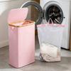 Bamboo Frame Foldable Laundry Basket Waterproof Dustproof