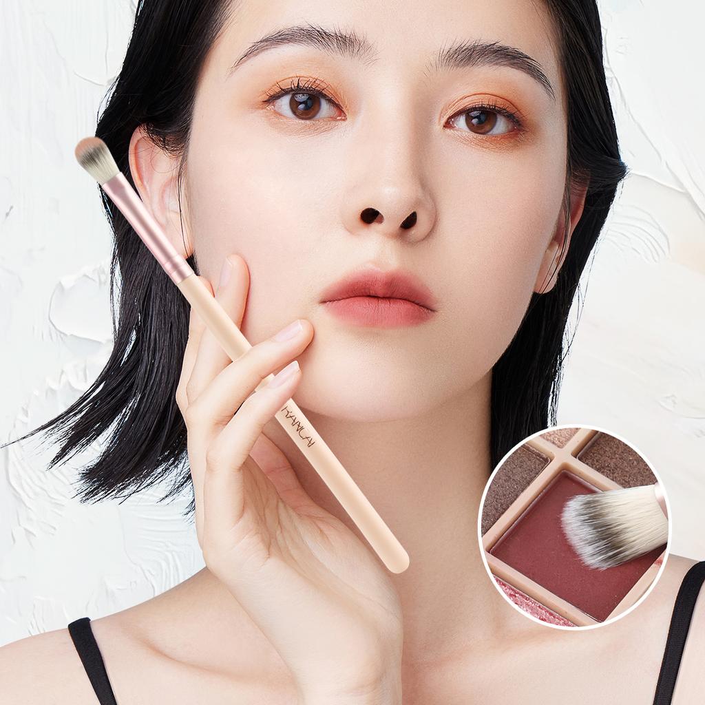 7pcs Eyeshadow Brush Eye Blender Brush Kit, Wooden Handle Vegan Makeup Tool, Flawlessly Applies Eyeshadow & Sets Concealer