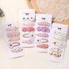 New 5Pcs BB Clips Set for Kids Hair Accessories Sweet Printe Hairbangs Hairclip Girls Barrette Ins Style Daisy Hairpin Ornaments