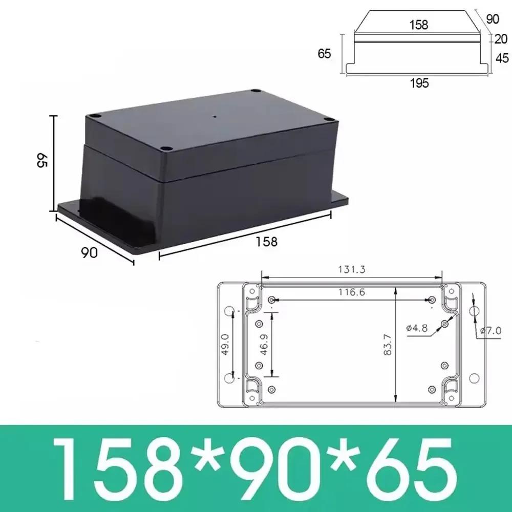 ABS-Kunststoff DIY-Gehäuse Instrument Elektronisches Projektgehäuse Wasserdicht Drei Schichten Sicherheitsüberwachung Koffer Schwarz