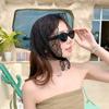 Love Heart Bandanas Shawl Headkerchief Triangle Hijab Scarf Exquisite Lace Scarves  Summer