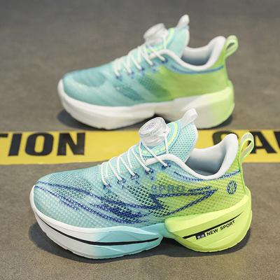 Children's Summer Sports Shoes Breathable Single Mesh Medium and Large Children Breathable Boys Hollow Shoes Student Running Shoes Non-slip