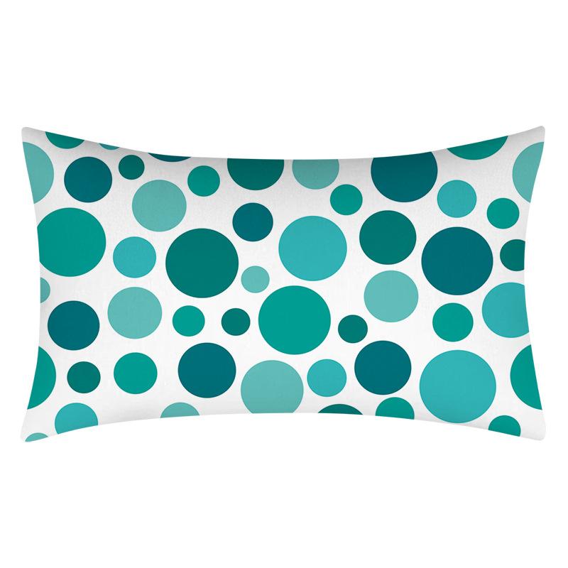 Nordic Teal Home Decor 30*50 Embrace Pillowcase Geometric Leaf Pillowcase Modern Sofa Living Room Car Chair Cushion Cover