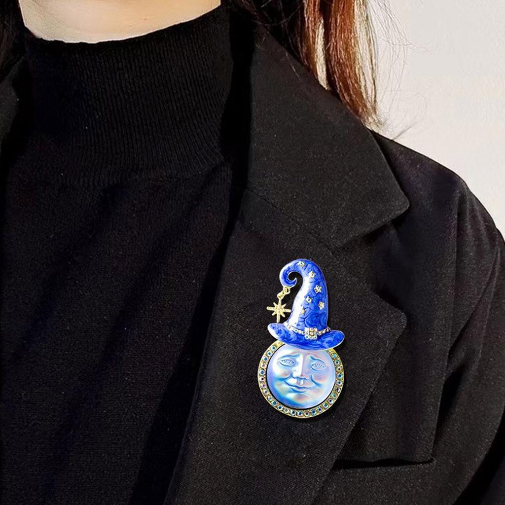 Modischer Clownshut Emaille Anstecknadel mit tropfenden Öldesigns Kontrast-Accessoire für Partyzubehör Kostüme