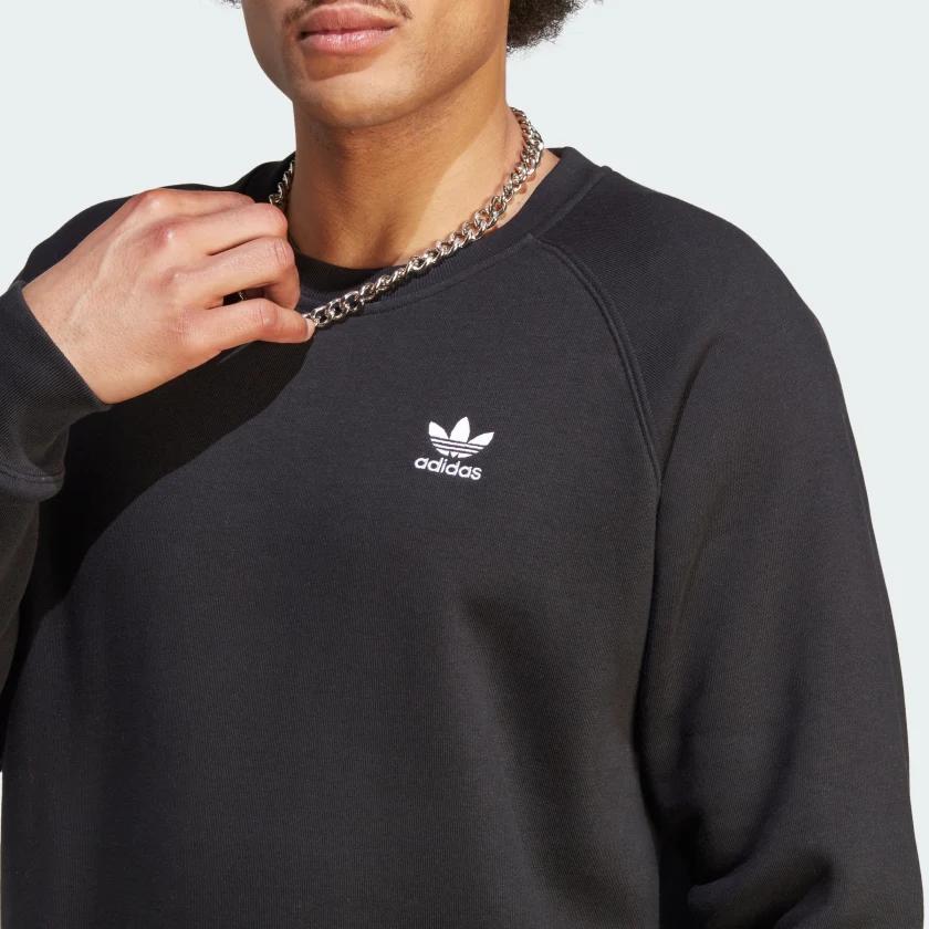 Adidas Originals Trefoil Essentials Crewneck Sweatshirt Men Sweatshirt Black IM4532